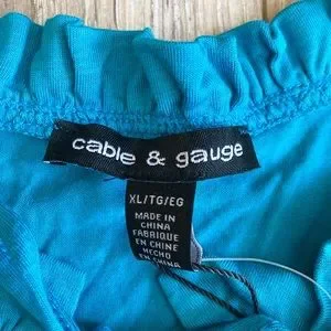 Cable Gauge Tops Cable Gauge Tj Maxx Teal Short Sleeve Shirt